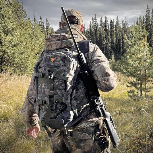 Mardingtop Camo Hunting Backpack for Bow Rifle Gun,Large Capacity Tactical Hunting Day Pack with Rain Cover for Hunting Camping Hiking