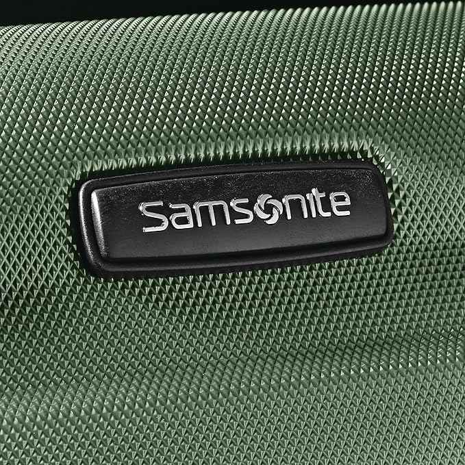 Samsonite Omni PC Hardside Expandable Luggage with Spinner Wheels, Checked-Large 28-Inch, Army Green