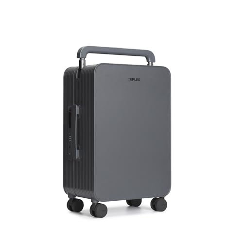 Balance 20" Wide Handle Suitcase Hardside Zipperless Luggage Grey