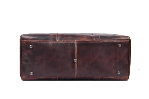 Leather Travel Duffel Bag