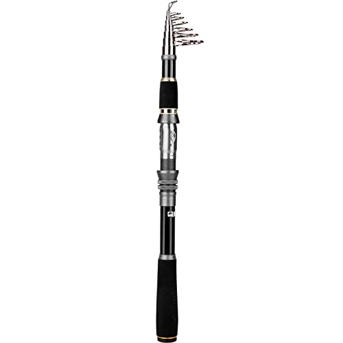 Telescopic Fishing Rod Pole Spinning Fishing Rod Carbon Fiber Travel Rod for Saltwater Freshwater Rods 2.4M 7.87Ft