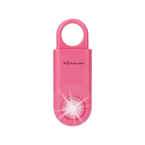 130db Personal Safety Alarm with Ultra Bright Strobe Light. Hot Pink