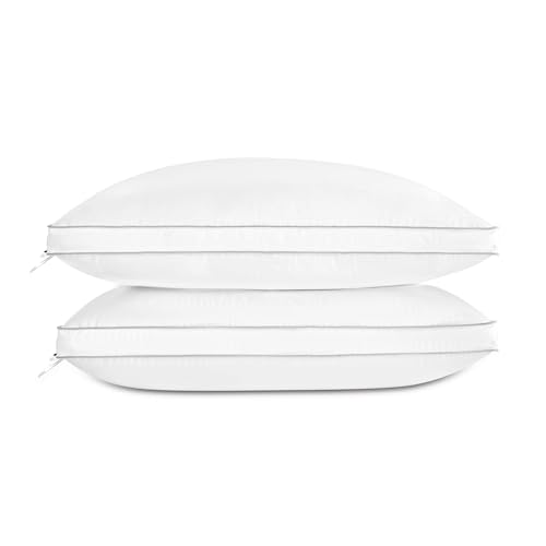 Luxury Feather Down Pillow Standard Queen Size Set of 2 (2 Count)