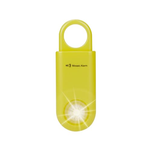 130db Personal Safety Alarm with Ultra Bright Strobe Light. Lemon Yellow