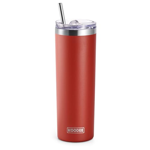 Coffee Tumbler 20 oz Stainless Steel Double Wall Vacuum Insulated Skinny Tumbler with Lid and Straw