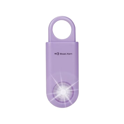 130db Personal Safety Alarm with Ultra Bright Strobe Light. Purple