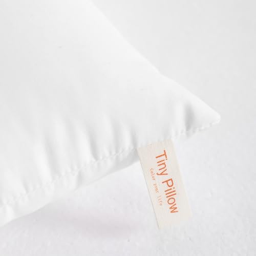 Tiny Pillows Down Alternative 7"x11" Microfiber Mini Pillow for Travel (2 Count)