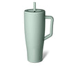 BrüMate Era 40 oz Tumbler with Handle and Straw | 100% Leakproof Insulated Water Bottle Tumbler with Lid and Flexible SoftSip Straw | Made of Stainless Steel | Cup Holder Friendly | 40oz (Sage)