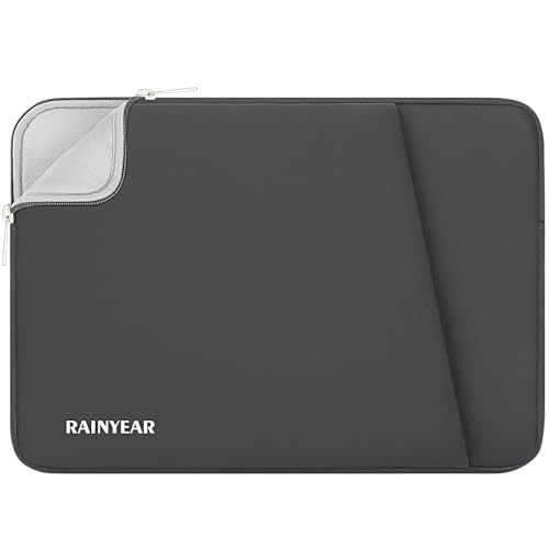 RAINYEAR 15.6 Inch Laptop Sleeve Padded Case Cover with Front Pocket
