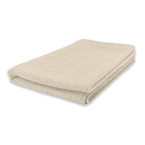 100% Cashmere Travel Blanket & Storage Pouch Sand 60" x 45" Gift Box