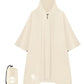 Adult Rain Poncho Waterproof Hooded Raincoat Lightweight Packable