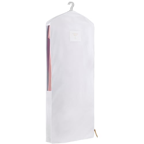 Luxury Organic Cotton Garment Bag for Hanging Clothes Long 58"
