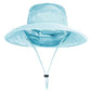 2Pack Sun Hats for Men Women Fishing Hat UPF 50+ Breathable Wide Brim Bucket Hats Summer UV Protection Safari Hat with Neck Flap Black
