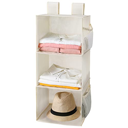 3 Shelf Hanging Closet Organizer with 2 Velcro
