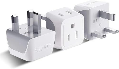 2 in 1 UK Adapters for Travel (3 Count)