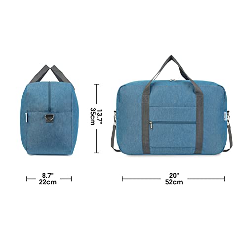 Carry on Luggage 22x14x9 Airline Approved Foldable Duffle Bag for Travel Packable Duffel Bag for Traveling Airplane for Women and Men 40L