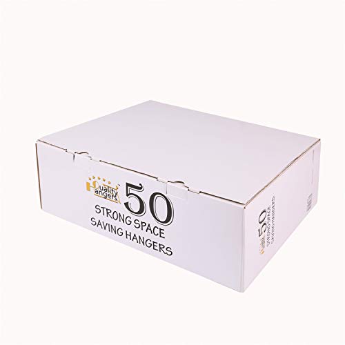 50 Pack Plastic Hangers for Clothes (50 Count)