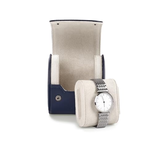Single Watch Travel Case Dark Blue