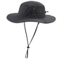 UPF50+ Mens Sun Hat Wide Brim Bucket Hat Womens UV Protection Sunshade Beach Hat Light Weight Cowboy Fishing Hat Dark Grey