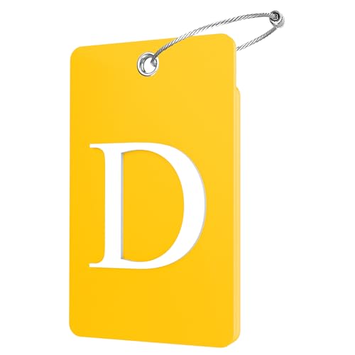 2 Pack Initial Luggage Tags for Suitcases Airplane Travel Essentials (2 Count)