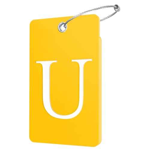 2 Pack Initial Luggage Tags for Suitcases Airplane Travel Essentials (2 Count)