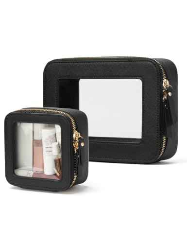 Clear Makeup Bag with Zipper (2 Count)