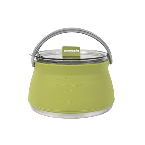 1L Green Silicone Collapsible Kettle