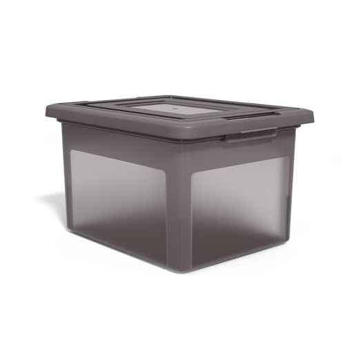 Plastic File Box with Snap Lid (2 Count)