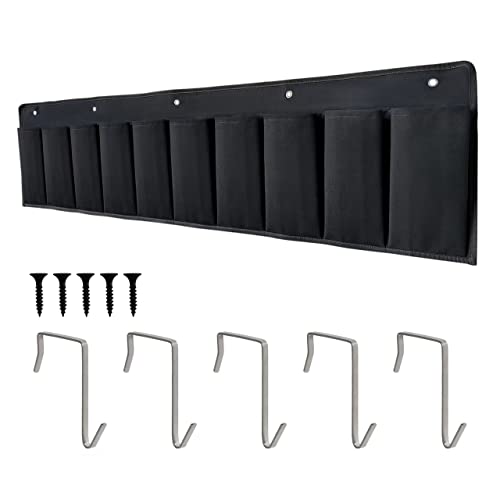 RV Shoe Pockets 10 Pockets Heavy Hanging Bedside Storage Organizer with Sturdy Hooks Storage Pockets Hangs on bed for Shoes Toys and Tool Accessories