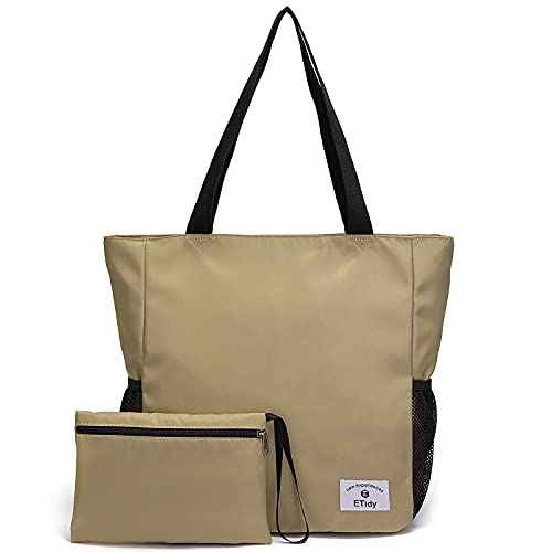 Large Capacity Foldable Tote Bag with Zipper