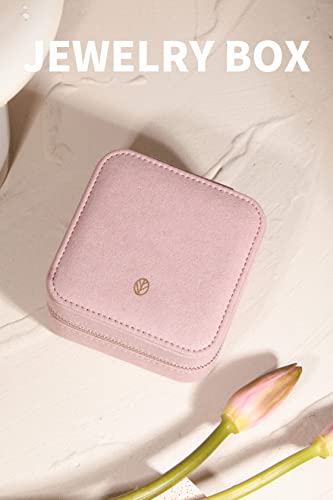 Travel Jewelry Organizer Boxes for Women Small Portable Necklace Earrings Bracelet Rings Travel Case Best Friend Birthday Gifts for Women Trendy