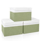 Large 17" 42 Quarts Collapsible Stackable Storage Bins with Lids [3 (3 Count)