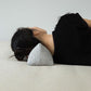 Buckwheat Neck Support Pillow Cervical Neck Cylinder Bolster Pillow Neck Pain Relief Breathable Comfortable for Back and Side Sleepers Round Pillows for Lunch Break Gray