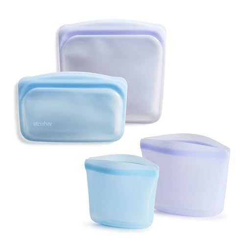 Premium Reusable Silicone Food Storage Bags (4 Count)