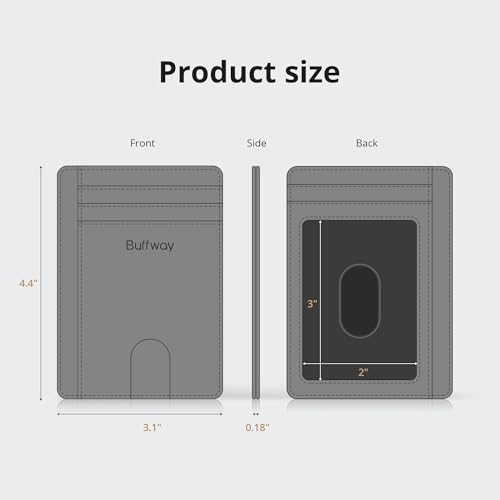 Slim Minimalist Front Pocket RFID Blocking Leather Wallets for Men and Women