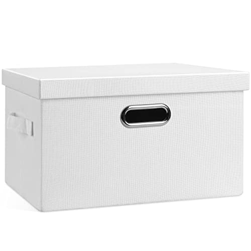 Medium 15" 21 Quart Collapsible Stackable Storage Bins with Lids