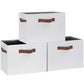 Large Fabric Storage Bins with 3 Handles
