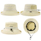 Sun Hats Women Wide Brim UV Protection UPF 50 with Ponytail Hole Foldable Bucket Hat for Summer Travel Outdoor Camping Gardening Waterproof Lightweight and Breathable Cream Beige M