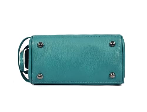 10" Premium Leather Toiletry Travel Pouch With Waterproof Lining