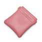 Pink PU Leather Jewelry Pouch Portable Travel Jewelry Storage Bag