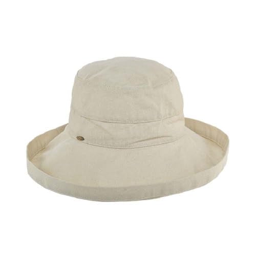 Women's Cotton Hat with Inner Drawstring and Upf 50+ Rating