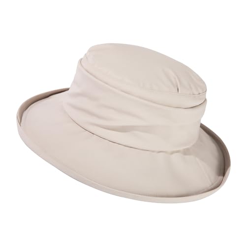 Women's Waterproof UPF 50+ Wide Brim Packable Rain Hat
