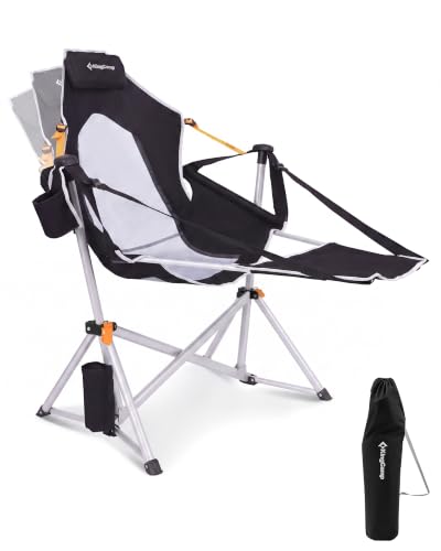 Hammock Camping Chair with Footrest & Breathable Mesh Back 400 lbs