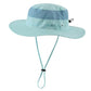 UPF50+ Mens Sun Hat Wide Brim Fishing Hat Airy Womens Bucket Hat UV Protection Hat for Mens Womens Beach Safari Gardening Golf Aqua