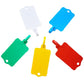 100pcs Reusable Blank Plastic Tags Ties Key Tags 1.45"*2.48" Serrated Tension Sealing Strap with Large Label Plastic Tie Mark Label Waterproof Hang Sign Write on Tag