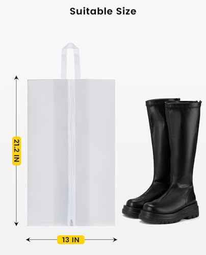 2 Pack Extra Large Transparent Shoe Bags for Travel with Zipper (2 Count)