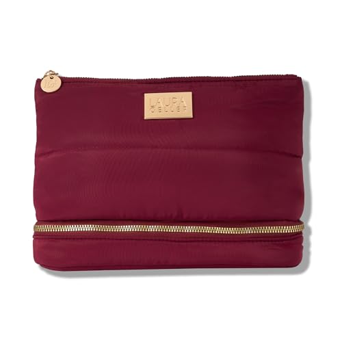 Quilted Makeup Bag with Brush Case