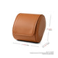 Single Leather Watch Roll Travel Case Brown