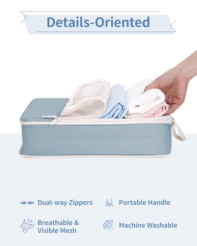 6 Set Compression Packing Cubes for Travel Women Men