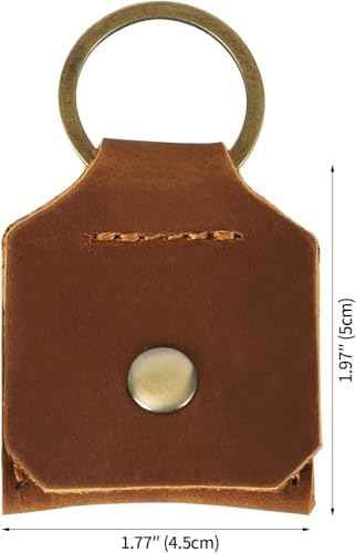 Genuine Leather SD Card Holder Keychain
